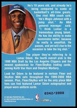 1999 SkyBox Lamar Odom
